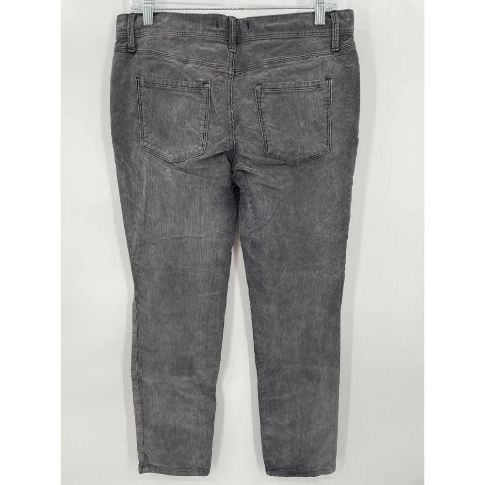 FREE PEOPLE Gray Corduroy Slim Leg Pants Size 28